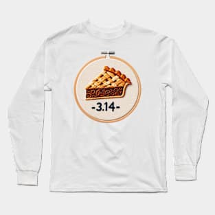 Pi Day - Pie Embroidery Long Sleeve T-Shirt